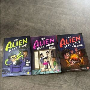 The Alien Next Door Book Set – Kids (Green, Purple, Red Covers) Books 1-3